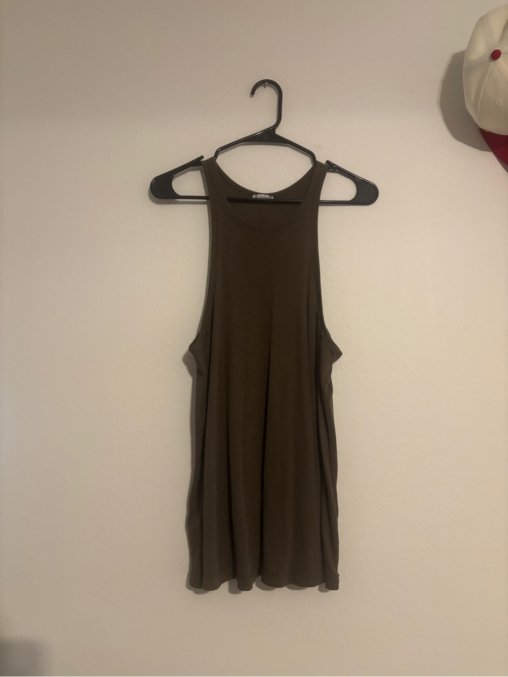 Free People Olive Green High-Neck Tank
